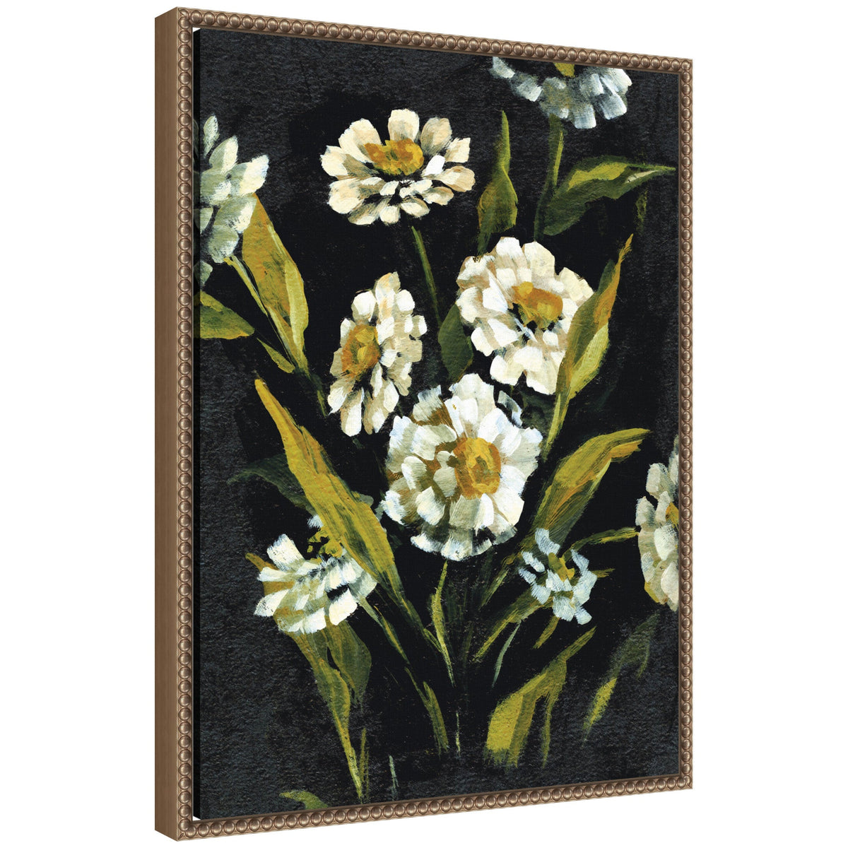 Sylvie Moody Floral 1 Framed Canvas by Annie Quigley