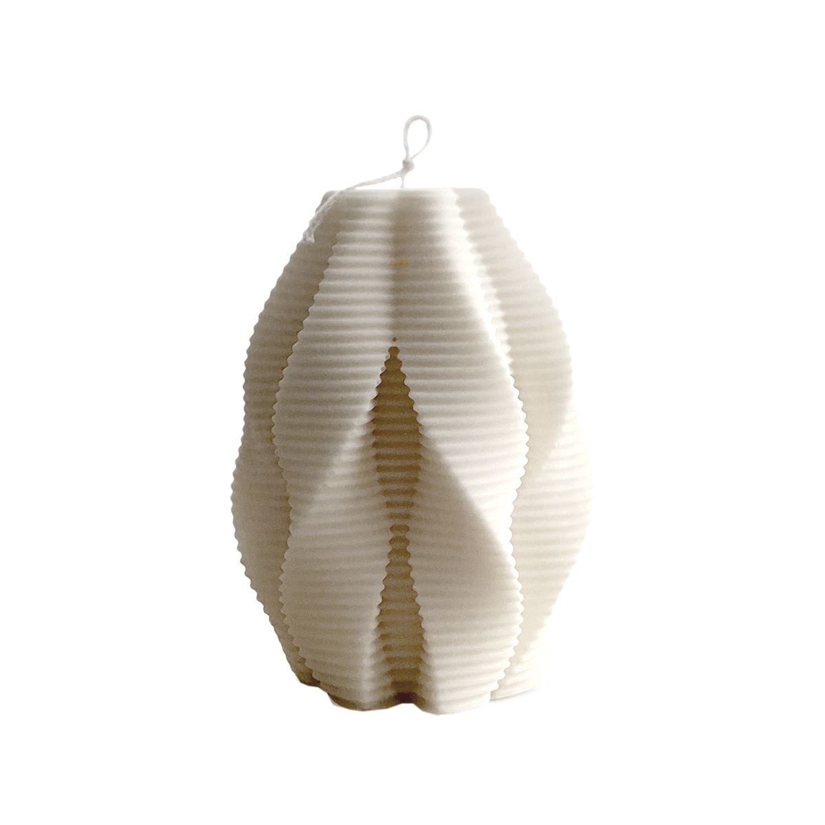 Ribbed Swirl Candle: Cream - Source by Studio Skara