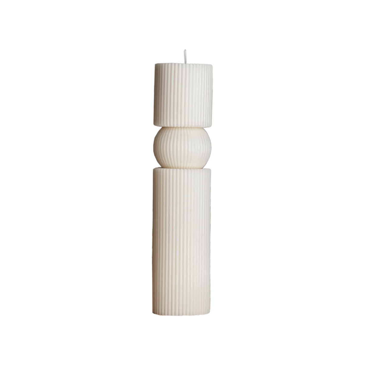 Roman Ribbed Pillar Candle - Source by Studio Skara, view 3