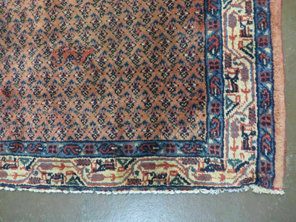 Antique Persian Seraband Runner 3.7 x 11 - Red, Wool, Mir Pattern - Jewel Rugs, view 10