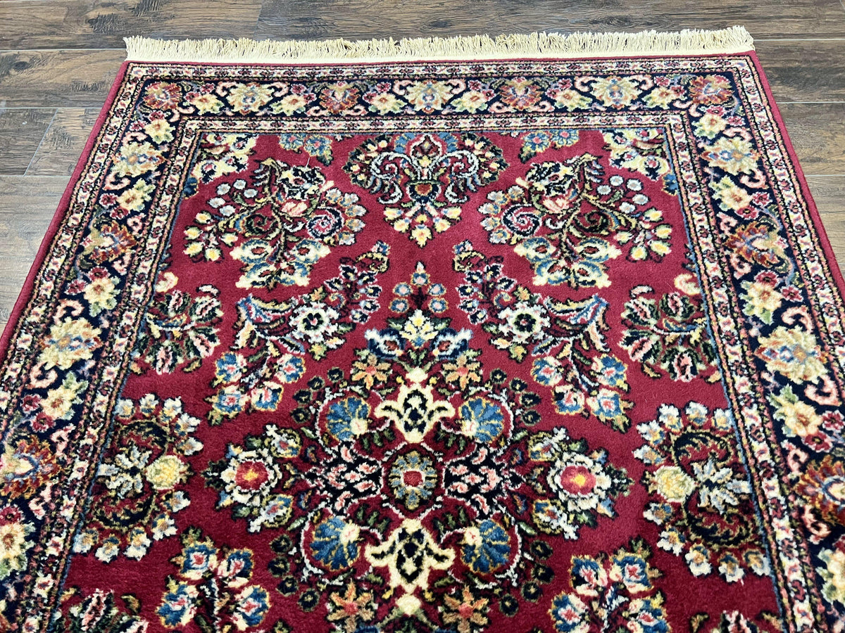 Karastan Rug 4.6 x 6 Lanamar Sarouk #5528, Red Wool Karastan Oriental Carpet, Discontinued, Antique, Wool Pile - Jewel Rugs, view 6