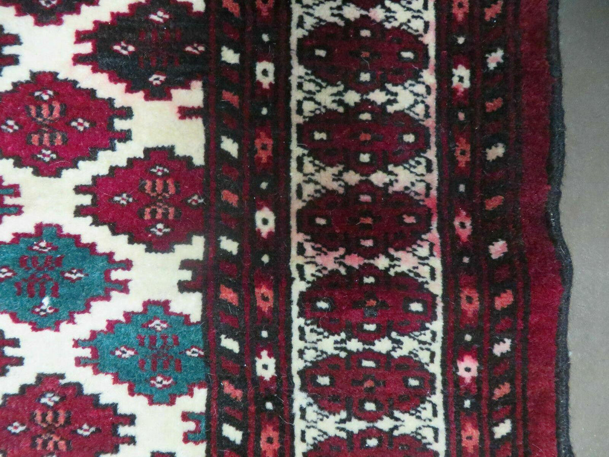 3' X 4' Vintage Handmade Pakistan Bokhara Turkoman Balouch Wool Rug Mat Nice - Jewel Rugs, view 13