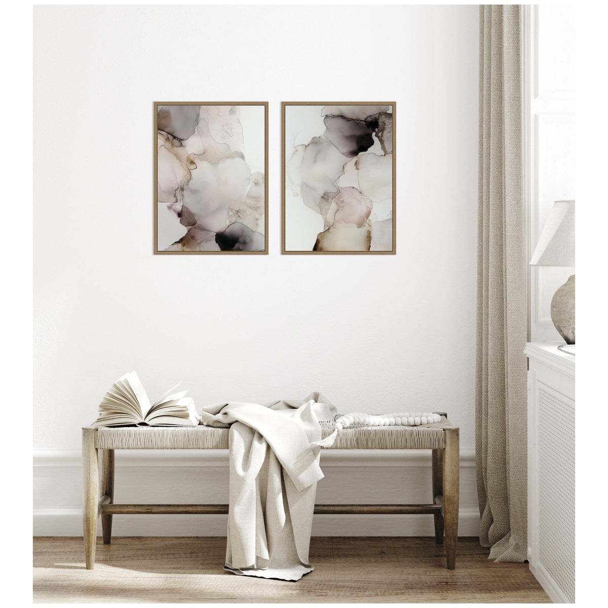 Smoke No. 1 & No. 2 2 Piece Framed Canvas Wall Art Set by Amy Lighthall