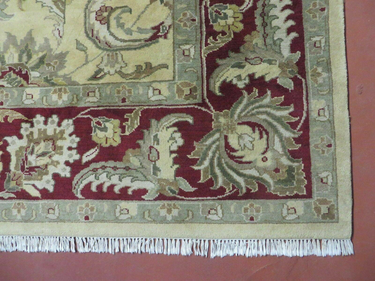 9' X 12' Vintage Handmade India Oriental Jaipur Quality Tea Wash Hand Knotted - Jewel Rugs, view 10