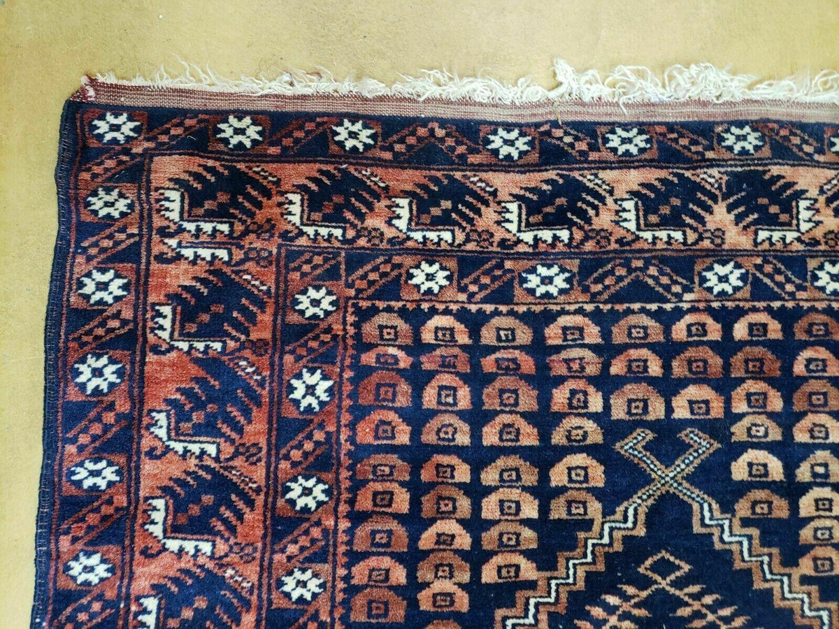 3' 4" X 5' 6" Vintage Handmade Pakistan Balouchi Balouch Tribal Wool Rug Nice - Jewel Rugs, view 6