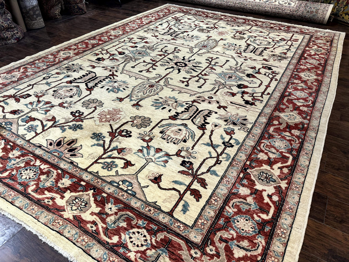 Peshawar Rug 10x14, Beige and Rust Red, Large Pak Persian Rug, Pakistani Rug - Jewel Rugs, view 3