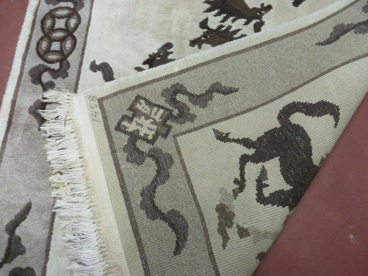 4' X 6' Modern Tibetan Nepal Art Deco Chinese Hand Knotted Wool Rug Horses Nice - Jewel Rugs, view 11