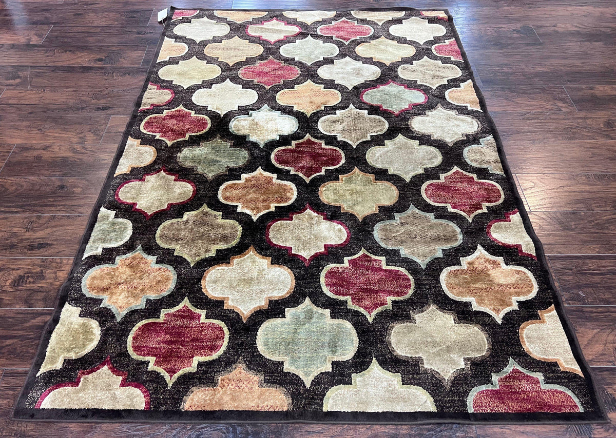 Panel Design Rug 5x7, Multicolor Contemporary Area Rug, Small Living Room Rug - Jewel Rugs, view 12