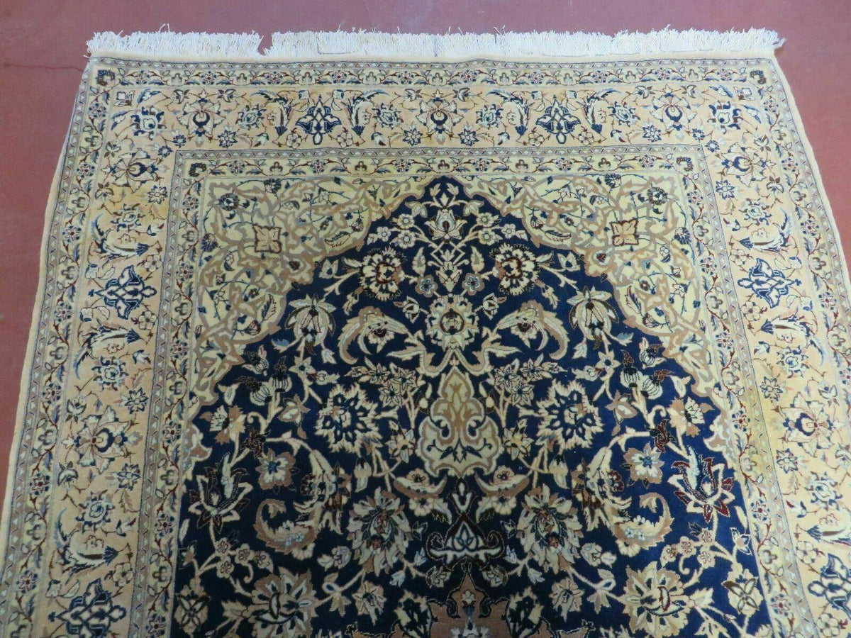 4' X 6' Handmade Ultra Fine India Floral Oriental Wool Silk Rug Hand Knotted - Jewel Rugs, view 3