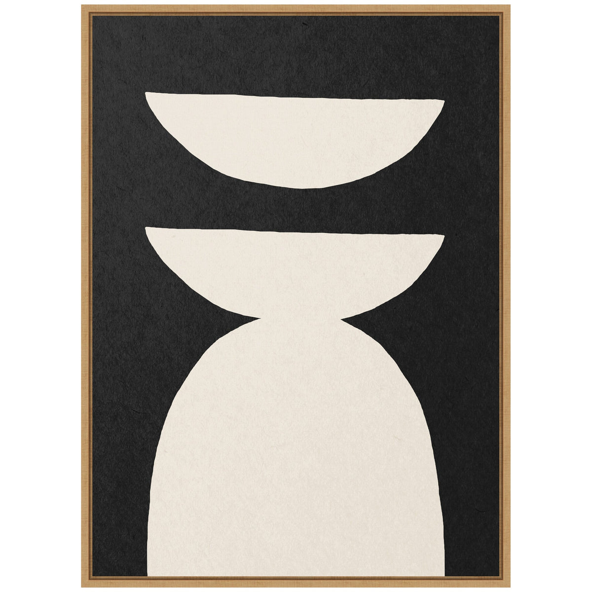 Sylvie White Geometric Abstract Framed Canvas by July Art Prints