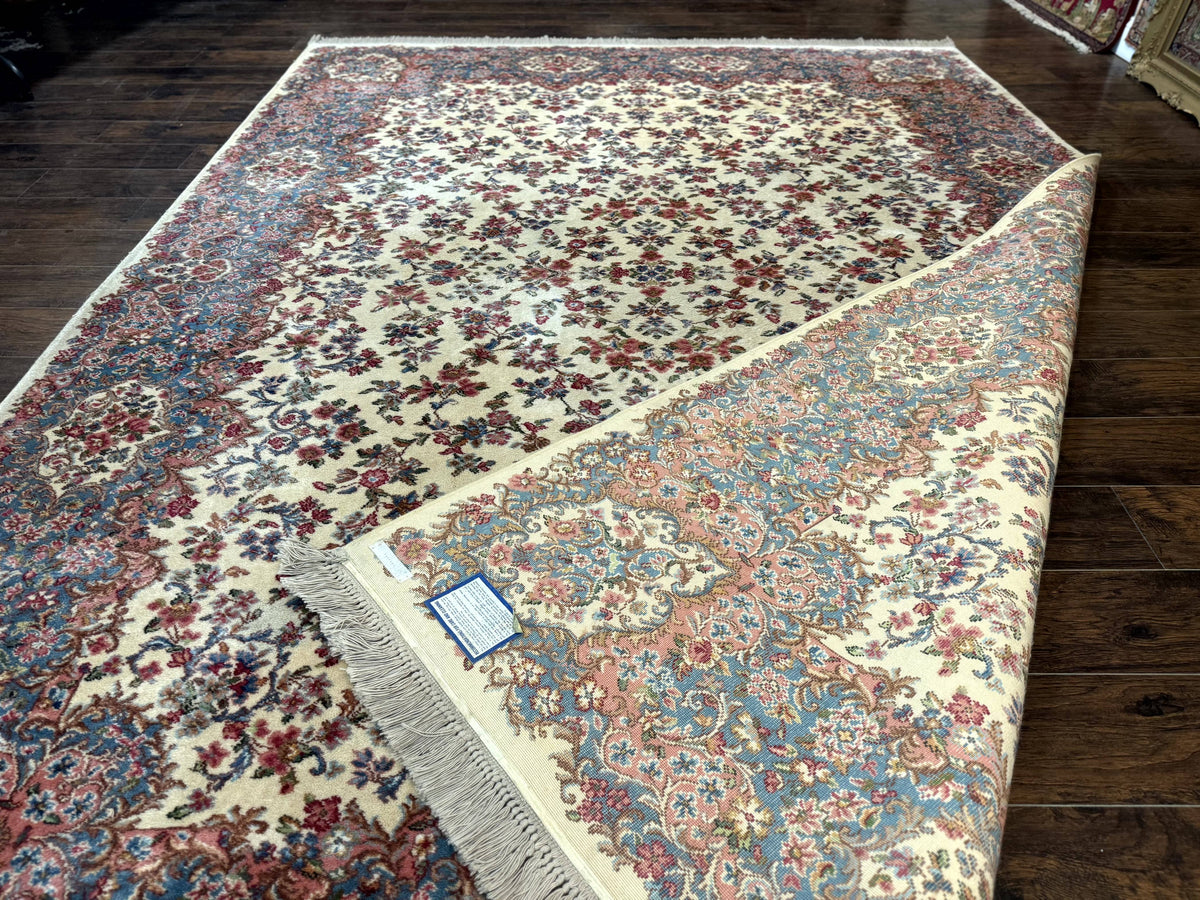 Karastan Rug 8.8 x 12 Ivory Kirman #788, Original 700 Series, Wool Karastan Carpet, Karastan Area Rug, Vintage Karastan, Living Room Rug - Jewel Rugs, view 10