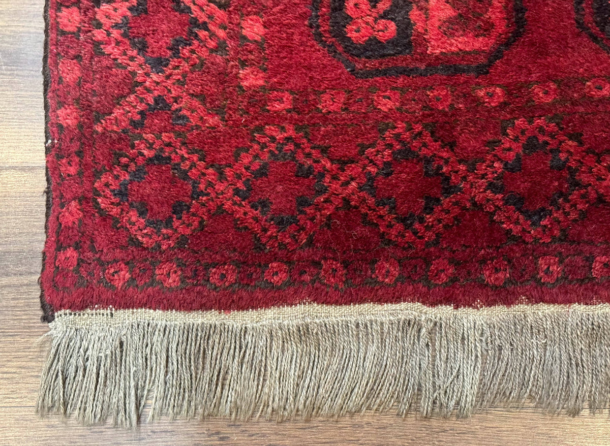 Afghan Turkoman Bokhara Bashir Rug 3x6, Red - Jewel Rugs, view 9