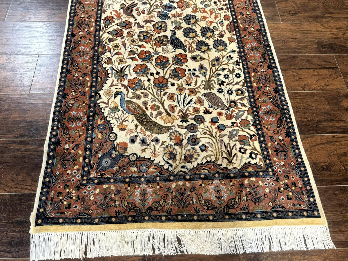 Small Pak Persian Rug 3x5, Peacock Birds Floral - Jewel Rugs, view 10