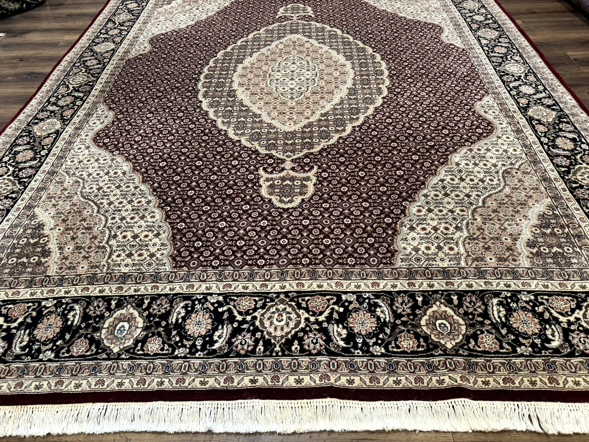 Sino Persian Rug 8x10, Herati, Elegant Oriental Carpet, Dark Maroon - Jewel Rugs, view 5