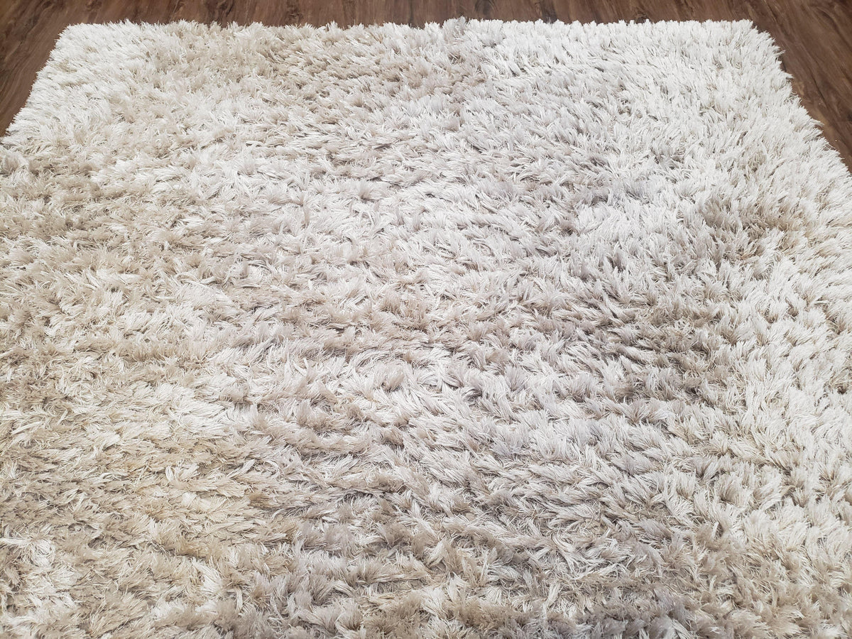 Ivory Shag Rug 6x7, Flokati Carpet, Shaggy Soft Plush Pile Area Rug, Modern Contemporary - Jewel Rugs, view 4