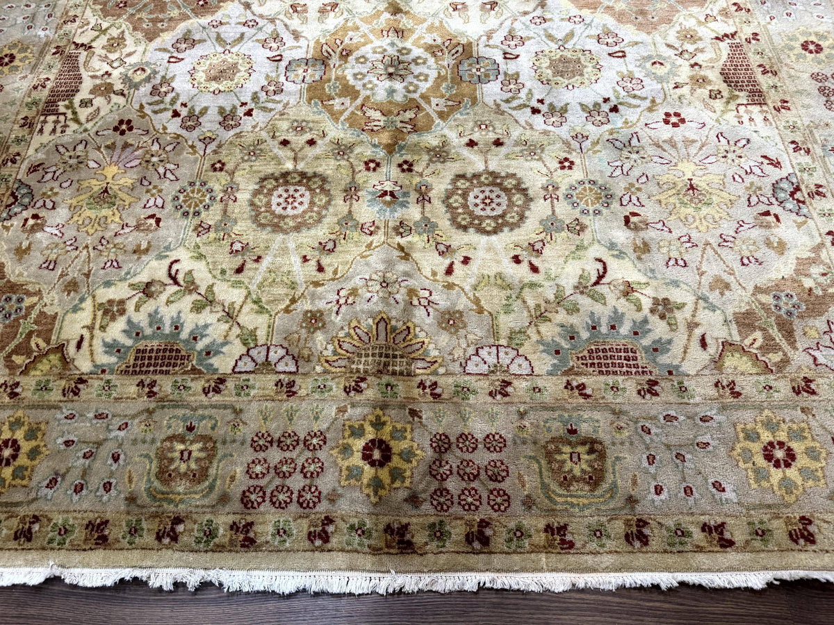 Indo Persian Rug 8x10, Indian Rug, Soft Wool Rug, Oushak Style Rug, Handmade Rug - Jewel Rugs, view 6