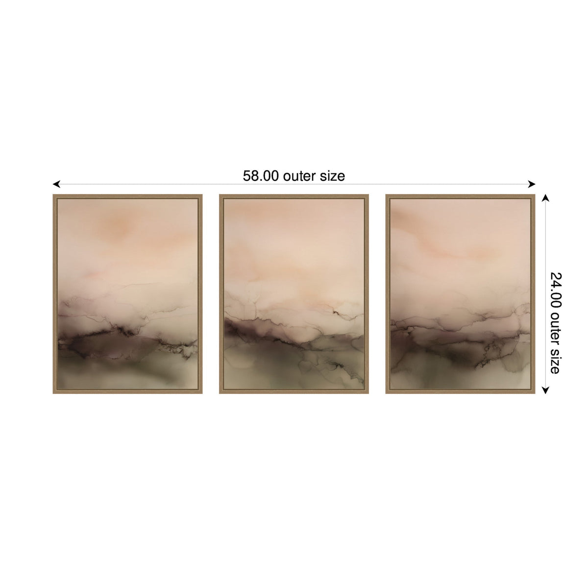 Dawn No. 1, No. 2, & No. 3 3 Piece Framed Canvas Wall Art Set by Amy Lighthall