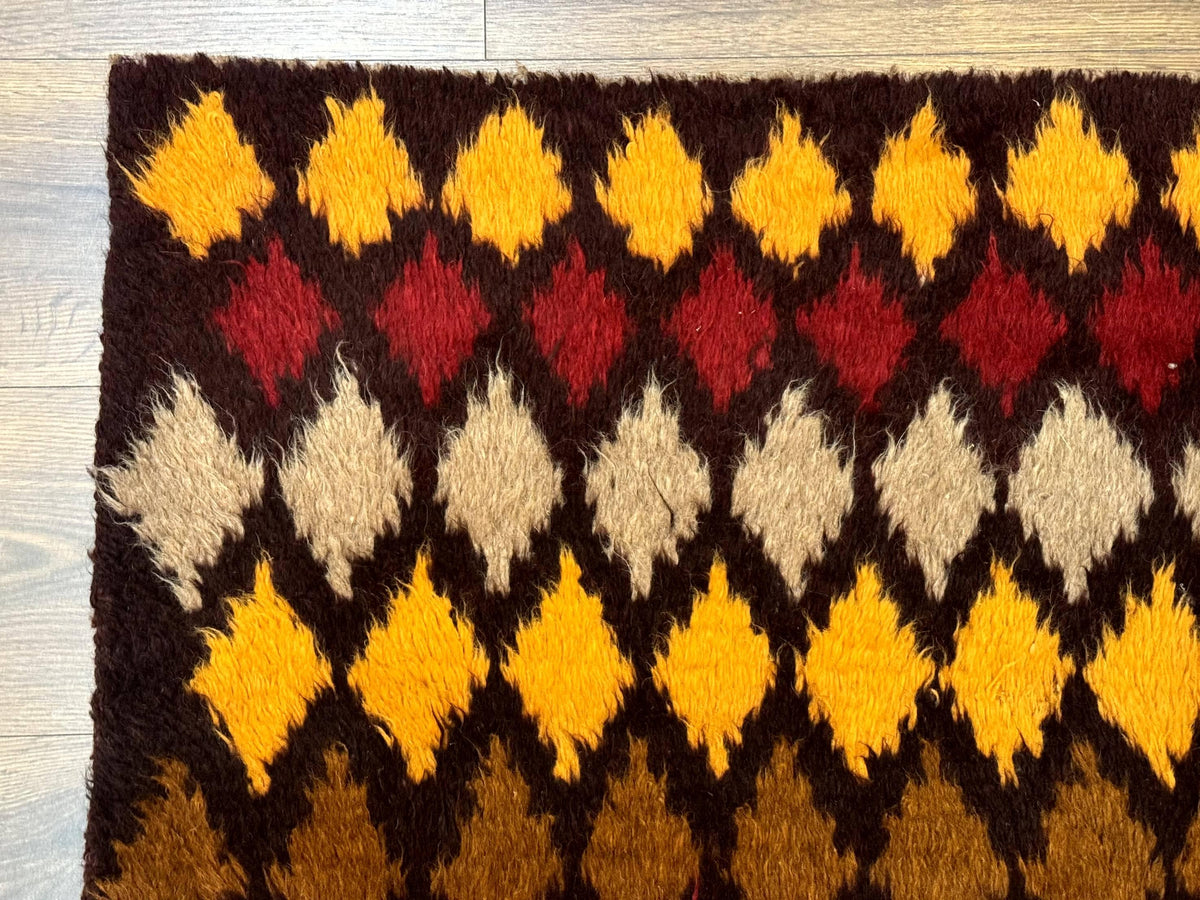 Shaggy Balouch Rug 3x4, Tribal Rug, Afghan Rug, Brown, Multicolor - Jewel Rugs, view 7