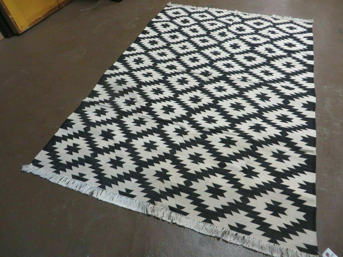 4' X 6' Hand Woven Wool Rug Contemporary Kilim Dhurrie Modern Oriental Area Rug - Jewel Rugs, view 3