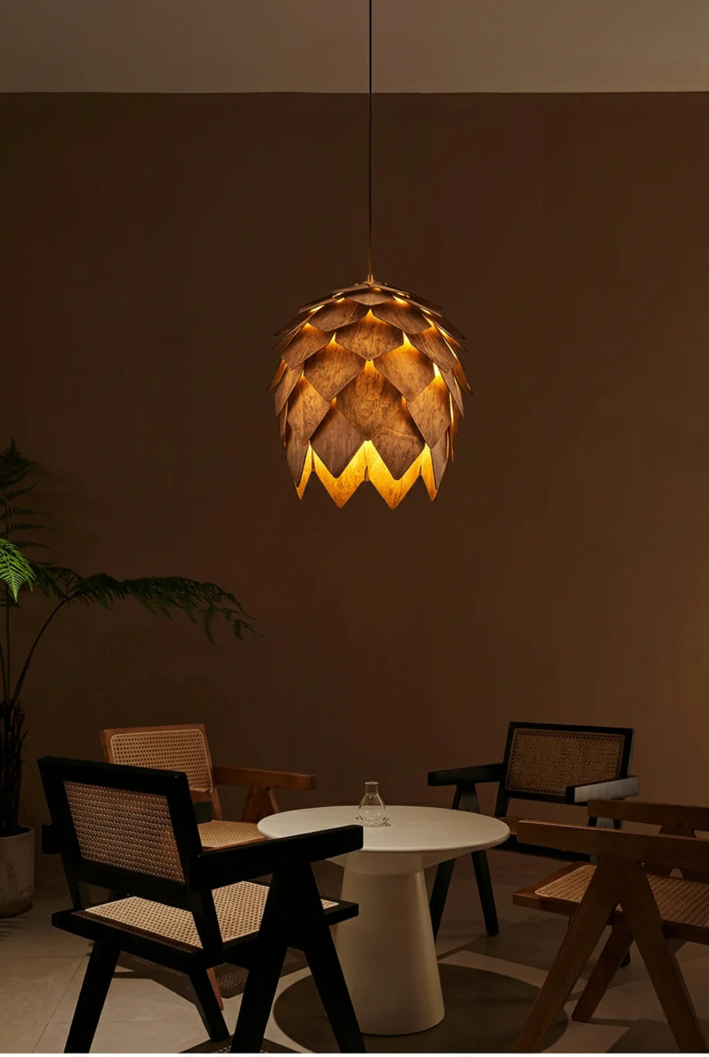 Chandelier - Retro Walnut Pendant