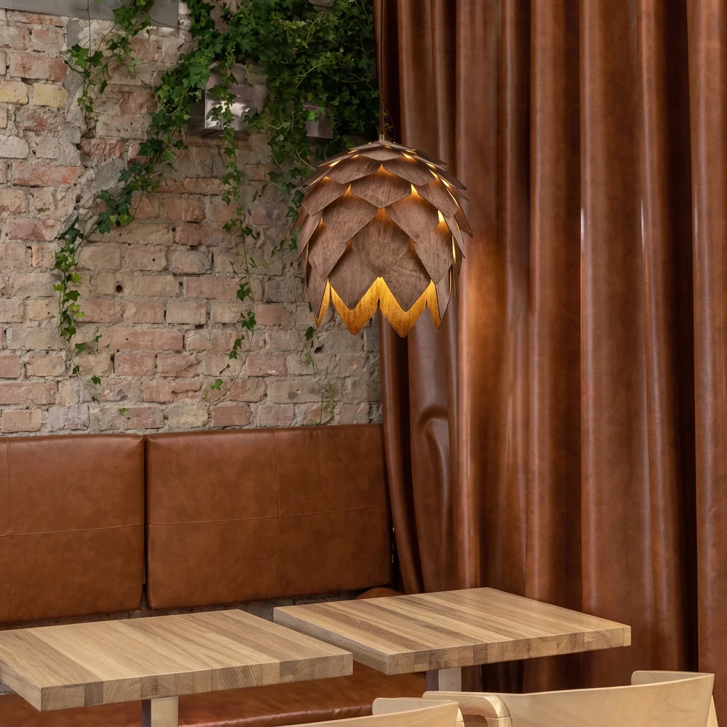 Chandelier - Retro Walnut Pendant