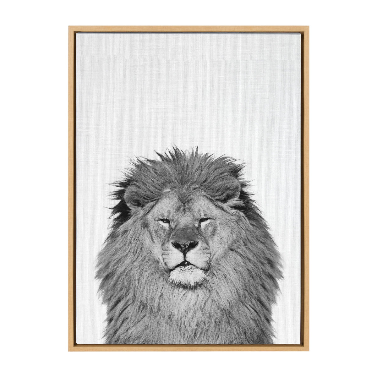 Sylvie Lion Framed Canvas by Simon Te Tai