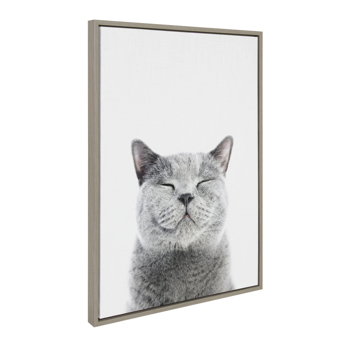 Sylvie Smiling Cat Framed Canvas by Amy Peterson Art Studio