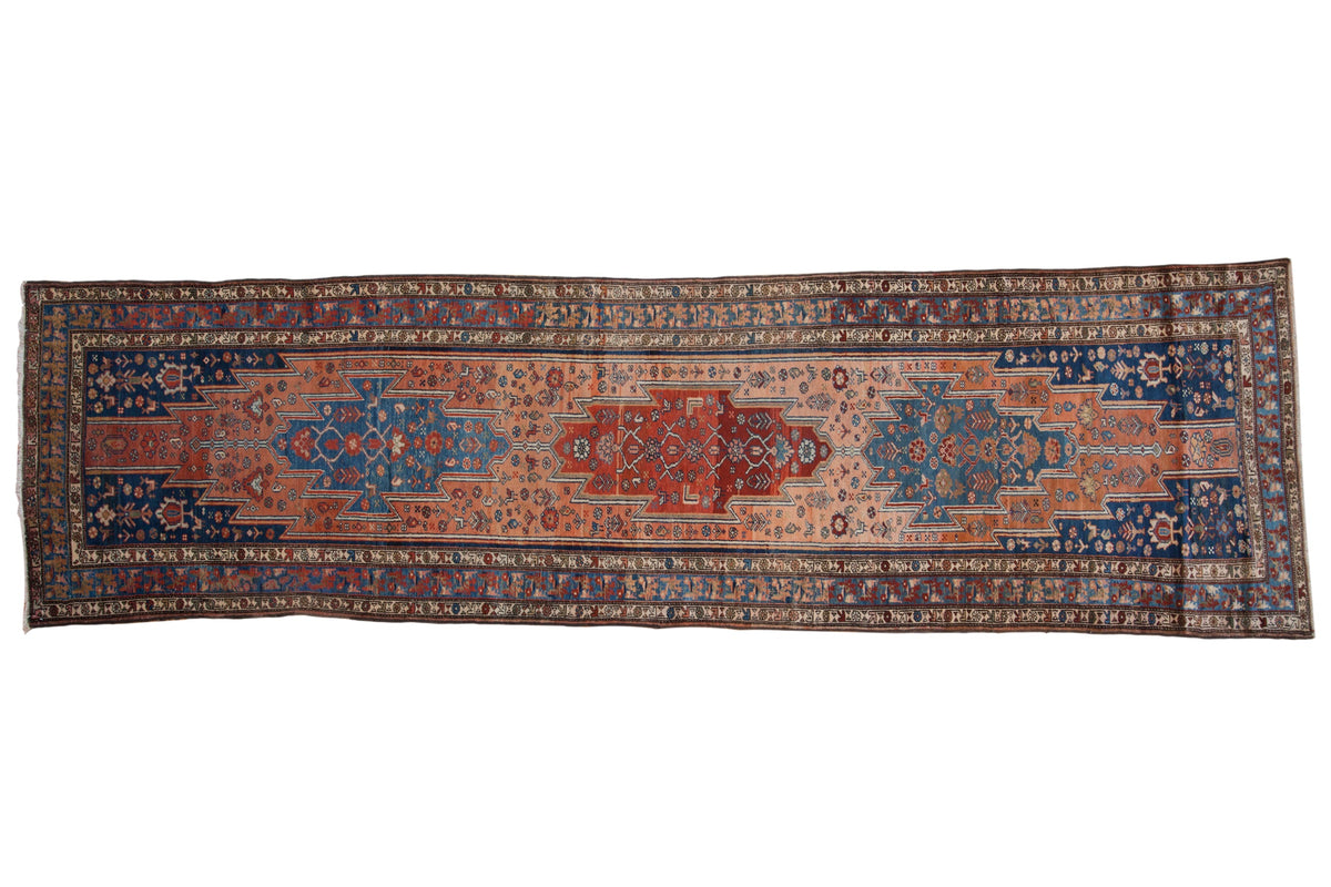 3.5x12.5 Vintage Fine Distressed Malayer Rug Runner