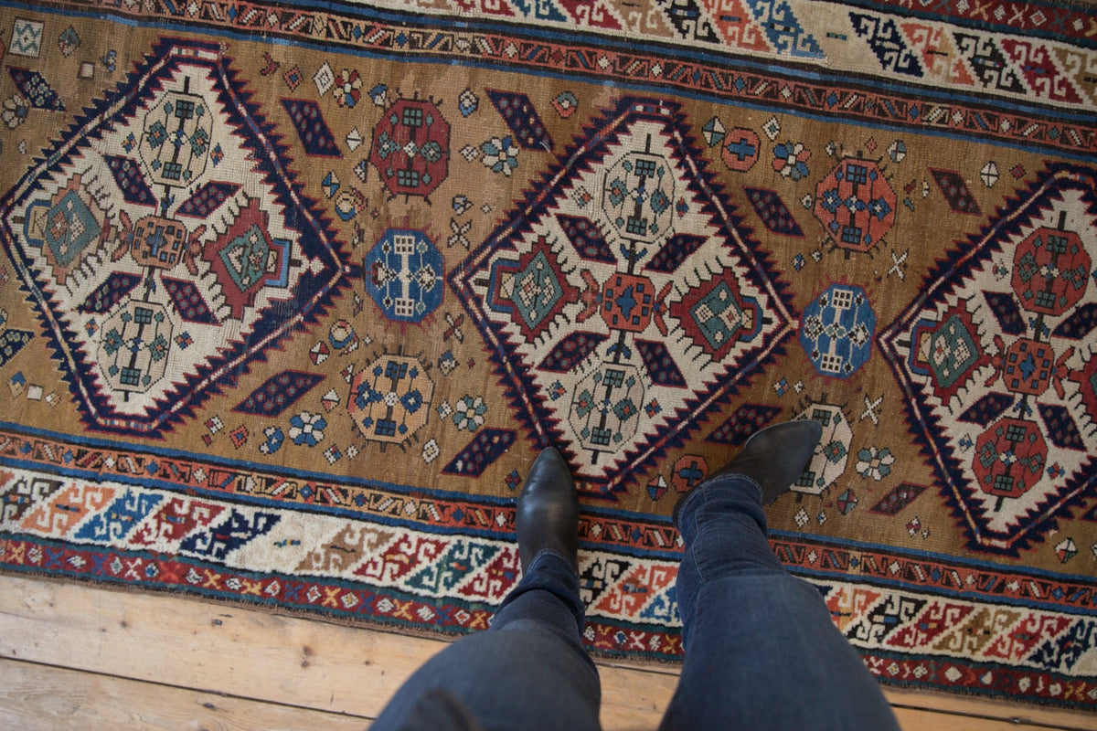 3.5x11.5 Antique Caucasian Rug Runner