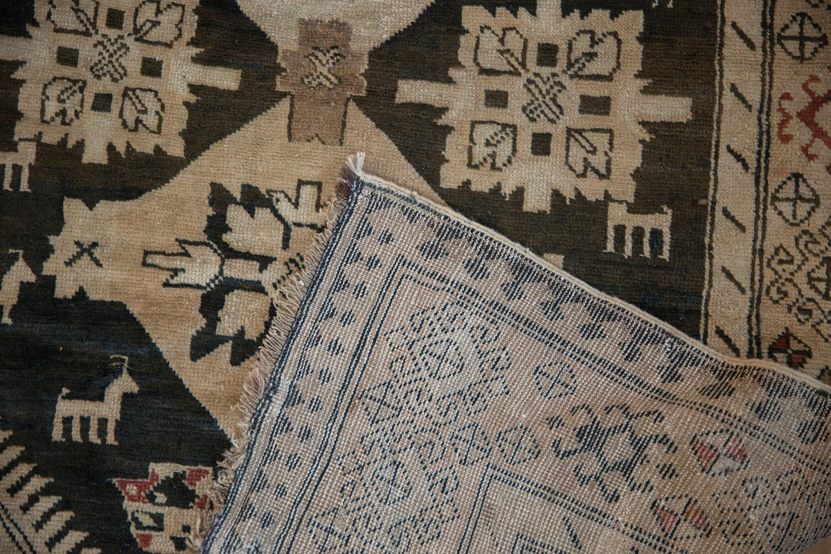 4x10.5 Vintage Distressed Karabagh Rug Runner