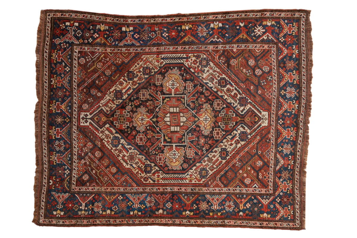 5x6 Vintage Kamseh Square Rug