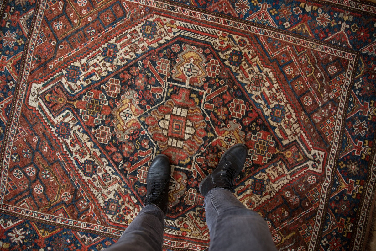 5x6 Vintage Kamseh Square Rug