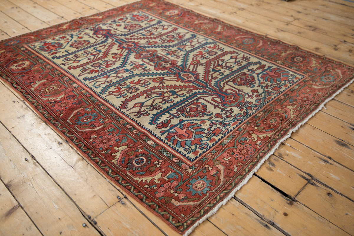 5x6 Antique Fine Malayer Square Rug