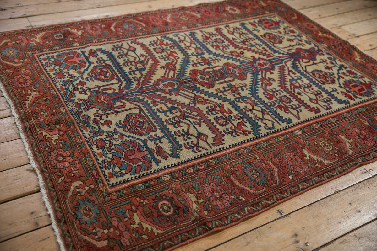 5x6 Antique Fine Malayer Square Rug