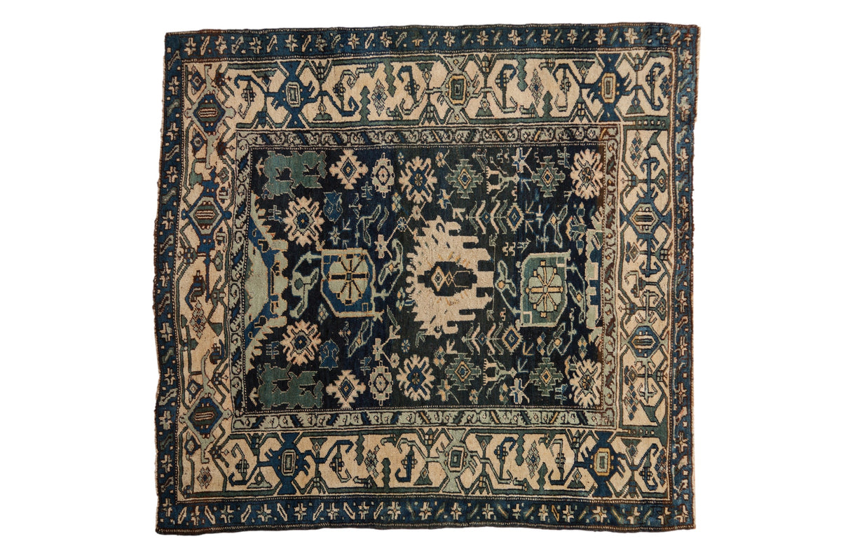 4.5x5 Vintage Bijar Square Rug