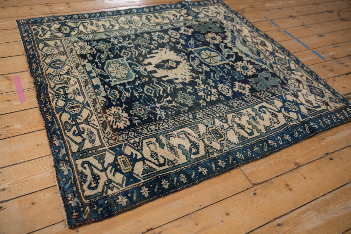 4.5x5 Vintage Bijar Square Rug