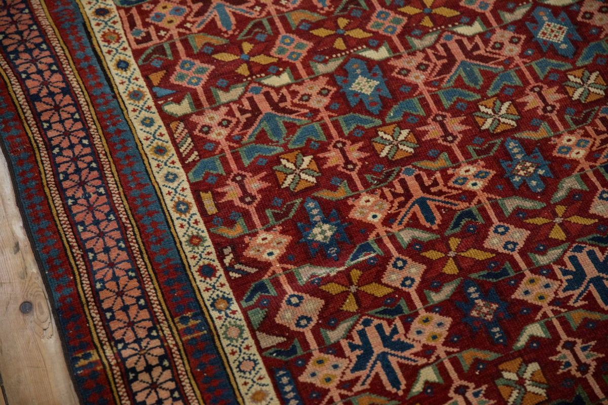 4x5 Antique Caucasian Square Rug