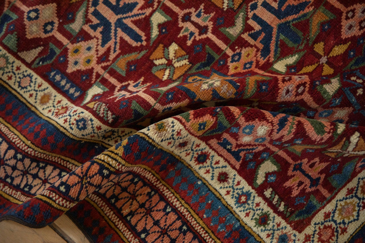 4x5 Antique Caucasian Square Rug