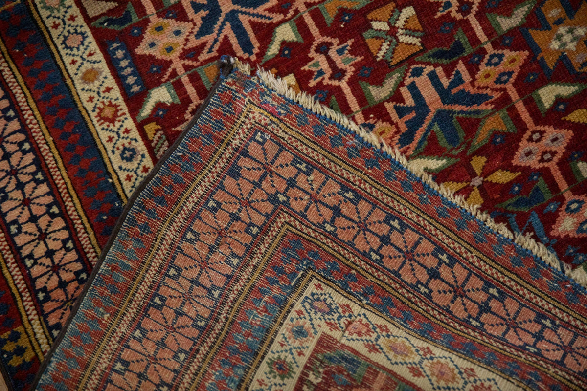 4x5 Antique Caucasian Square Rug