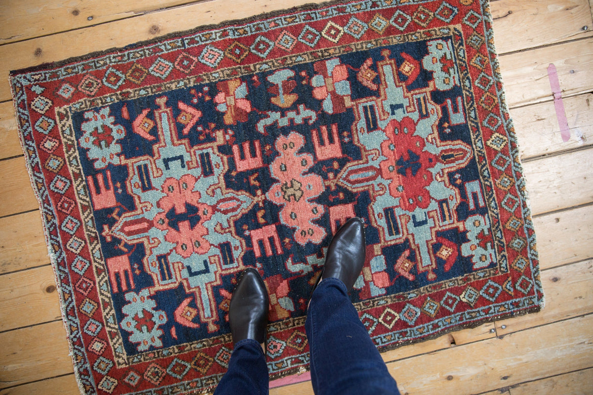 3x4 Vintage Karaja Square Rug
