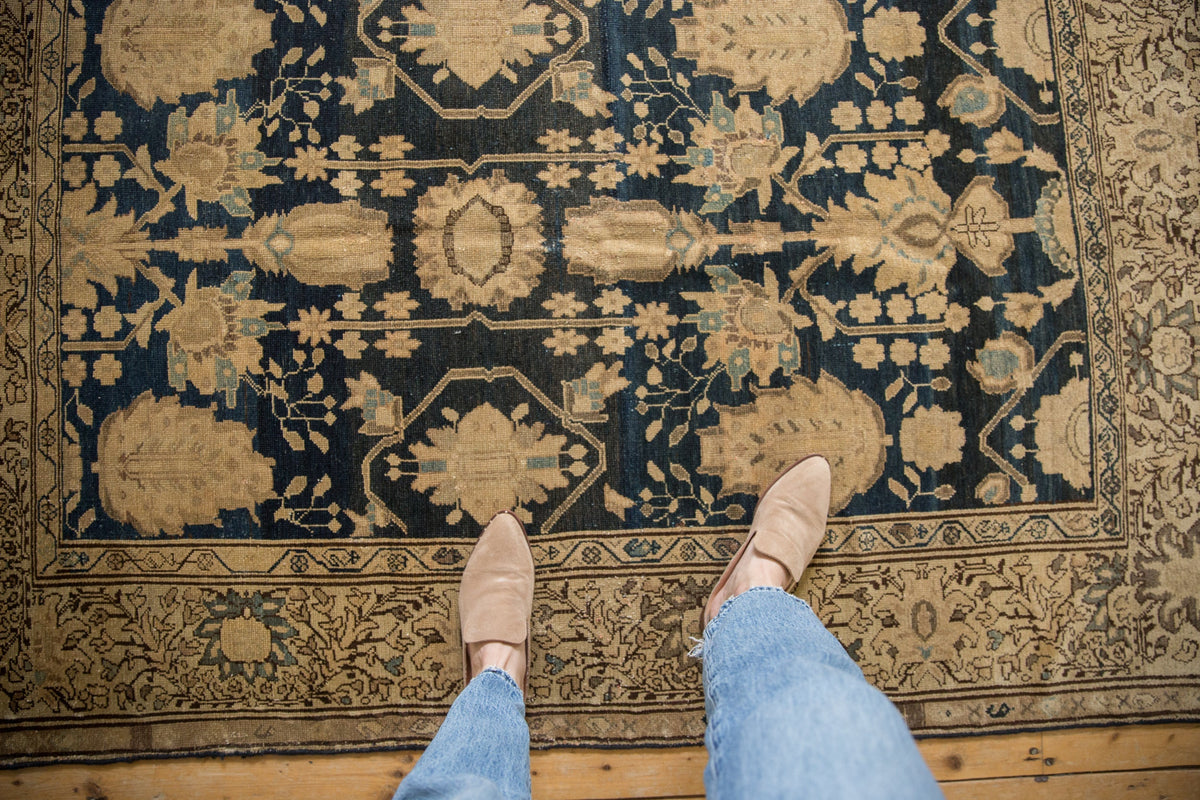 4.5x6.5 Vintage Fine Tea Washed Malayer Rug