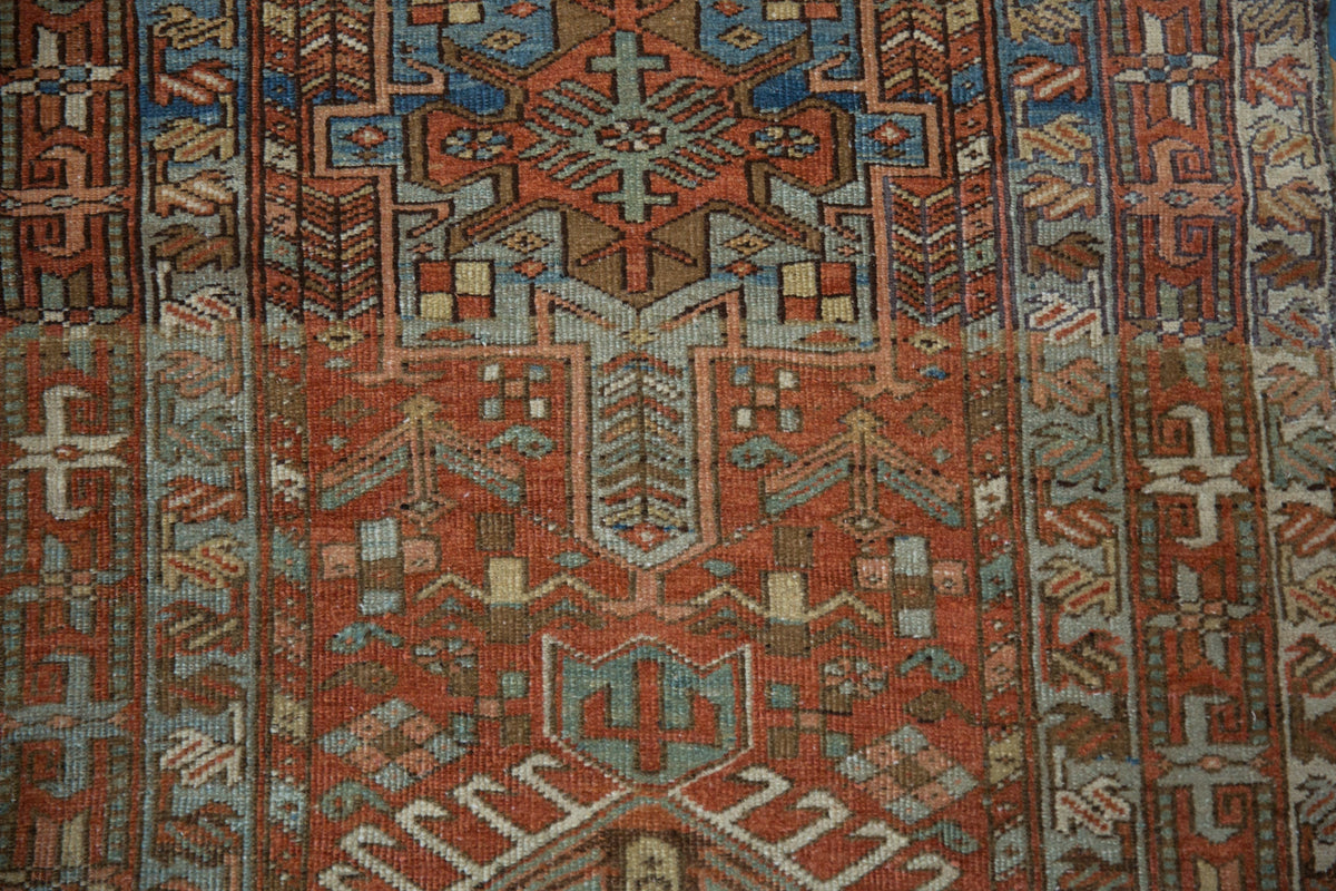 2.5x14 Vintage Fine Distressed Karaja Rug Runner