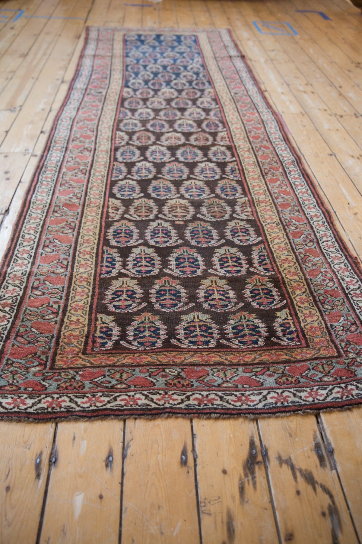 3.5x10 Antique Kurdish Rug Runner