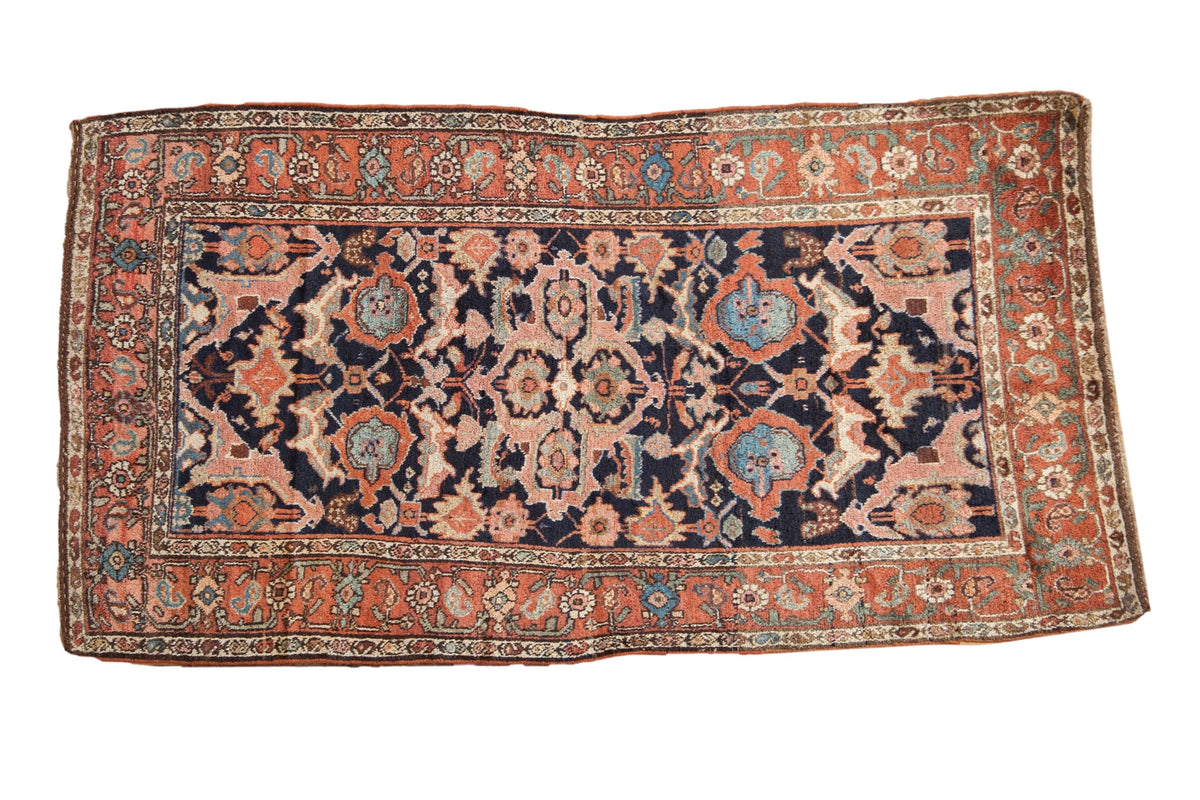 3.5x6.5 Antique Kurdish Rug