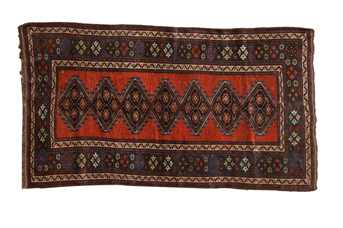 3.5x6 Antique Kurdish Rug