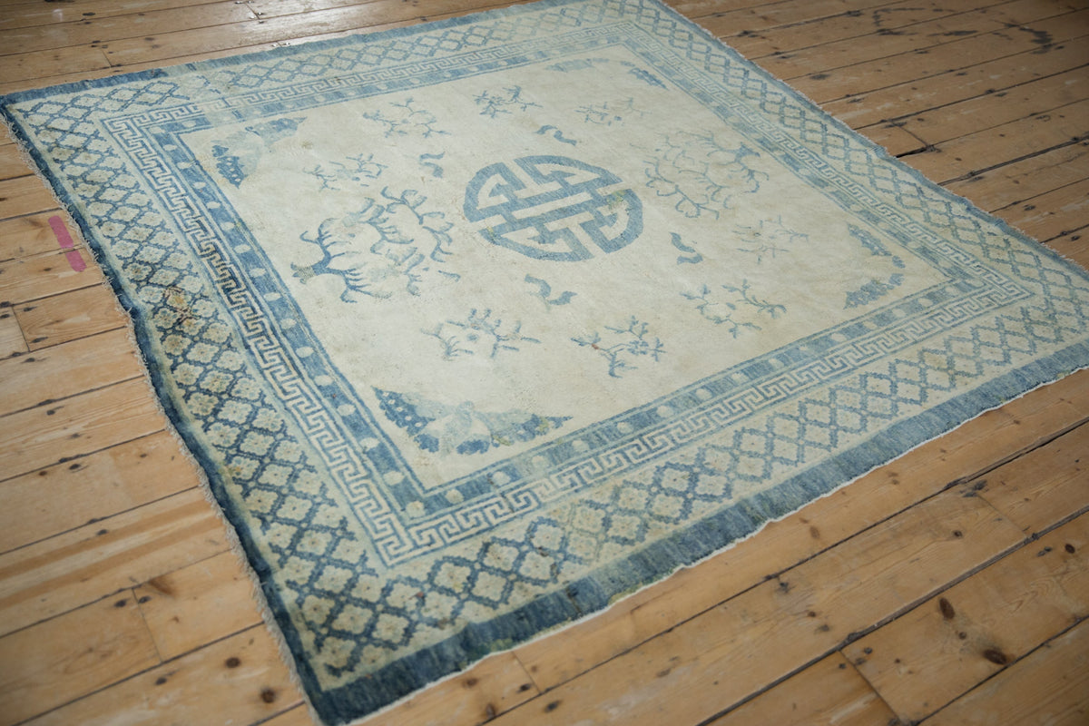 6x6 Antique Distressed Peking Square Carpet