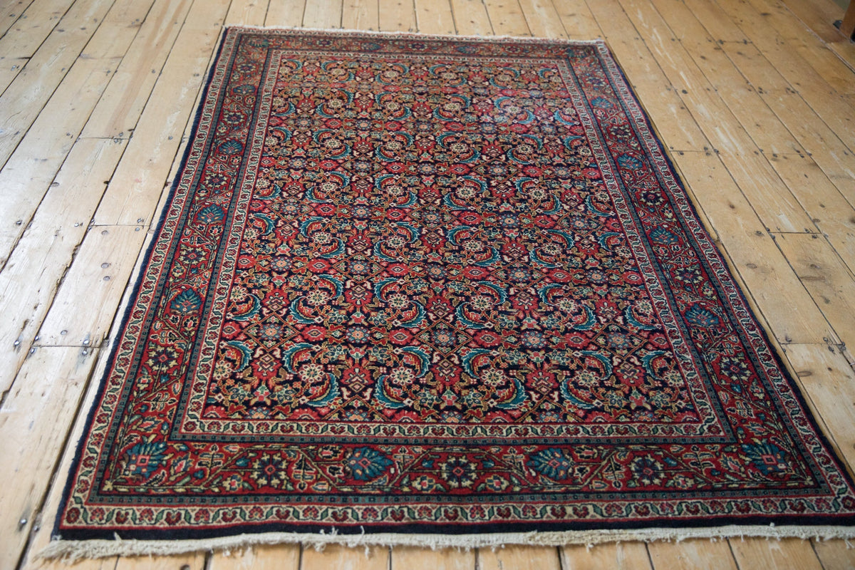 4.5x7 Vintage Sarouk Rug