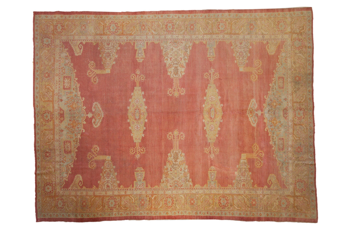 8.5x11.5 Vintage Distressed Oushak Carpet