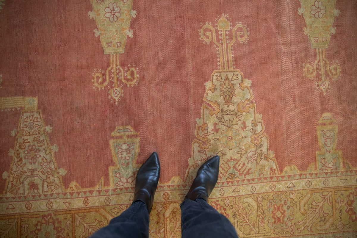 8.5x11.5 Vintage Distressed Oushak Carpet