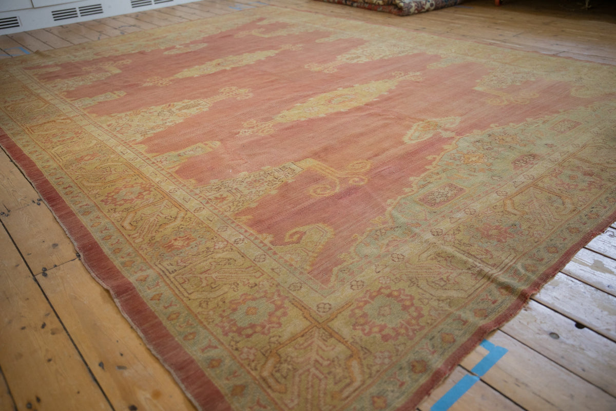 8.5x11.5 Vintage Distressed Oushak Carpet